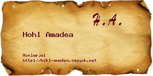 Hohl Amadea névjegykártya